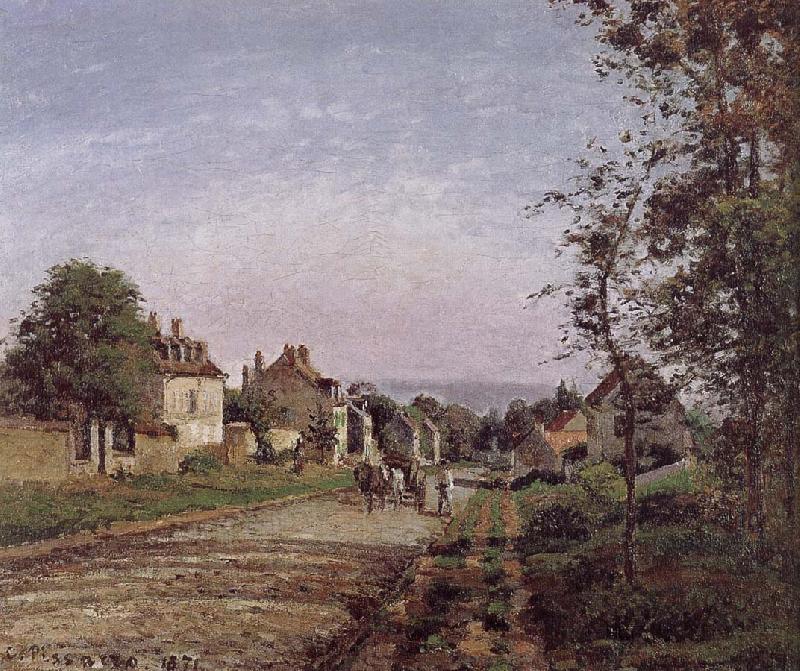 Camille Pissarro Road Vehe peaceful suburb road oil painting picture